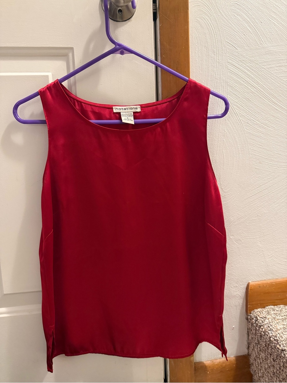 Notations Crimson Red Sleeveless Camisole